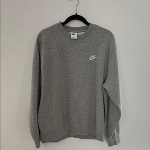 Nike Men's Heather Gray Crewneck Sweater